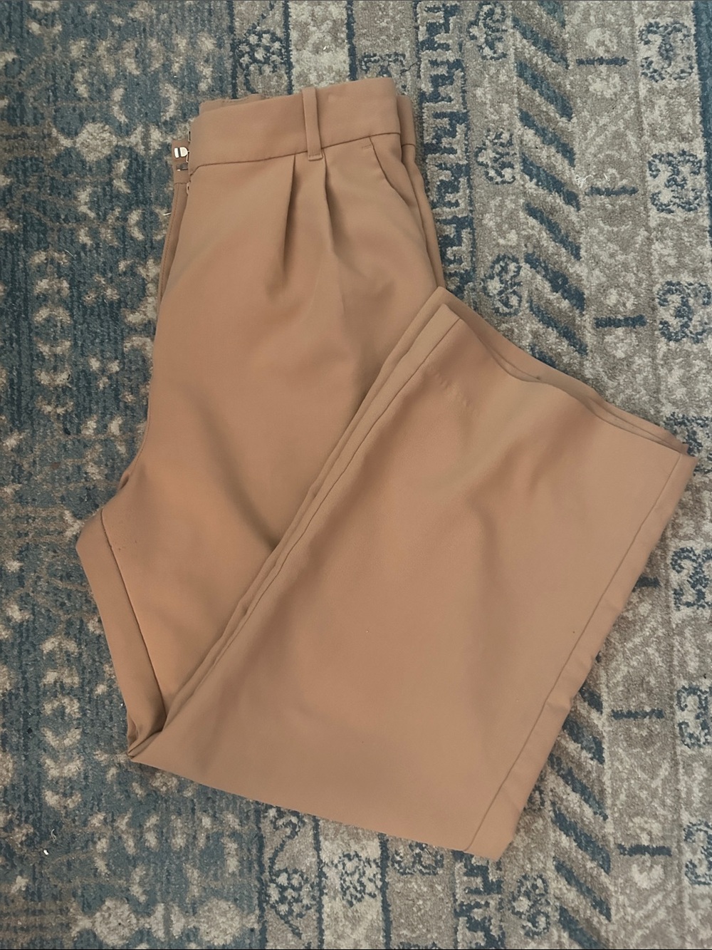 Abercrombie & Fitch Tan Sloan Wide Leg Trousers